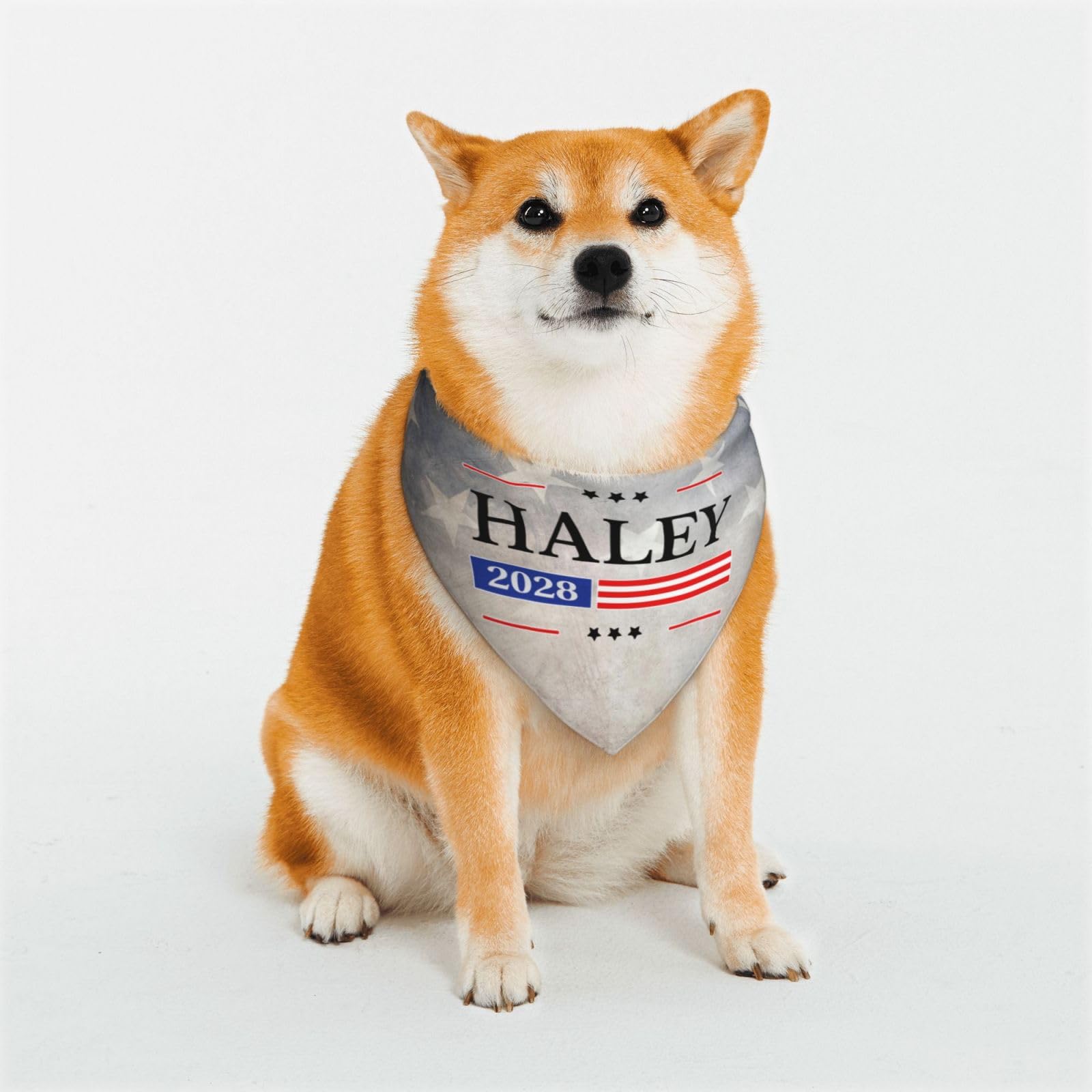Nikki Haley 2028 Dog Bandanas Birthday Scarf Adjustable Large Pet Washable Scarves for Small Medium Large Dog Costume