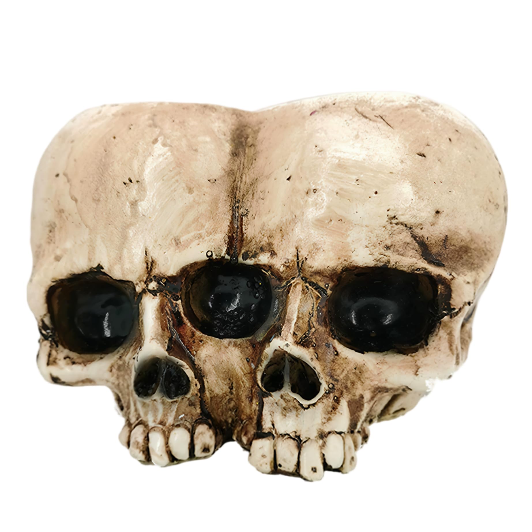 Goutdori Skull Planter Gothic Double Skull, Resin Retro Unique Halloween Vase for Garden Home Office Desk Decor