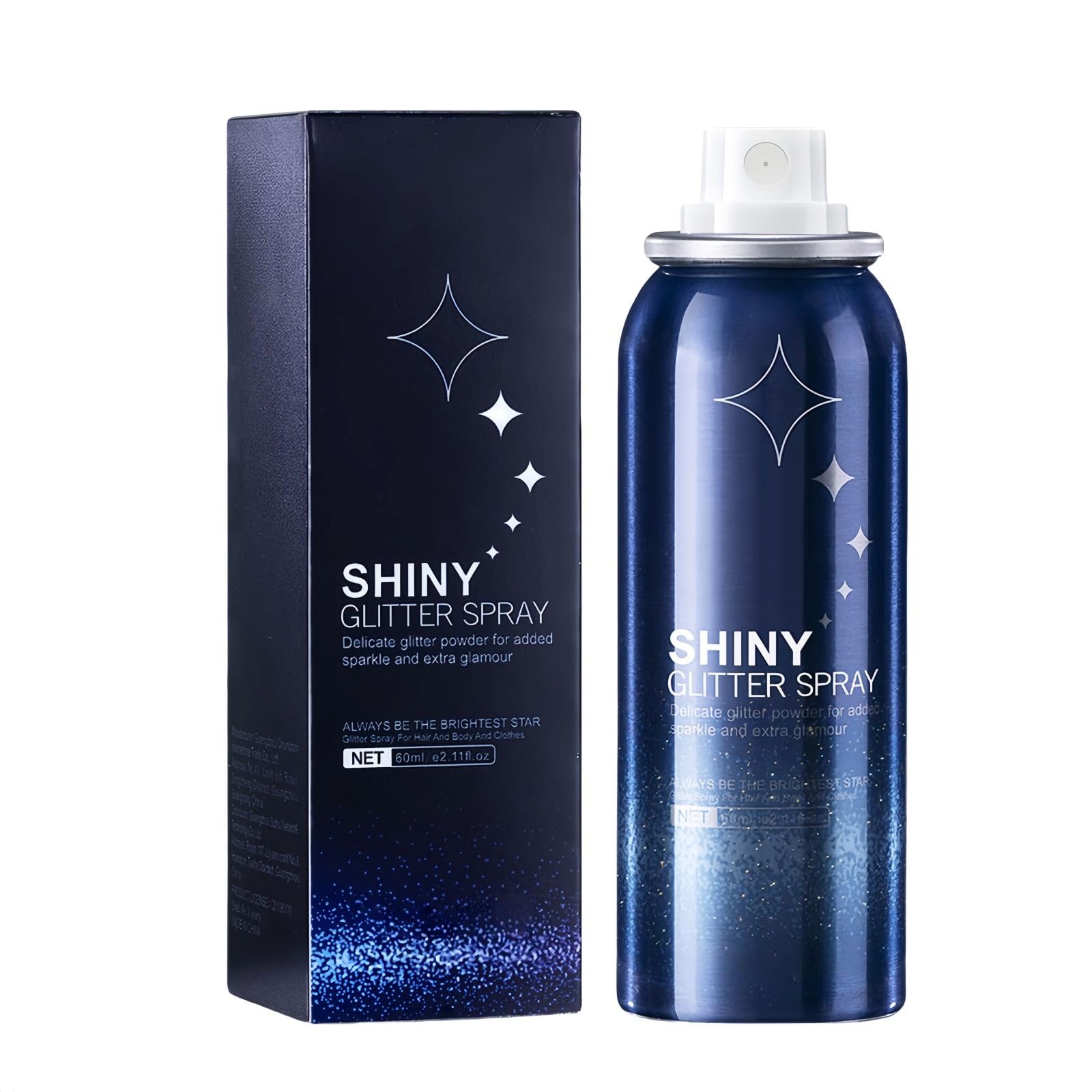 Body Glitter Spray, Perfect Glitter Spray for Body and Hair&Clothes Music Festival Stage Makeup and Festival Rave (2.11 Fl Oz)