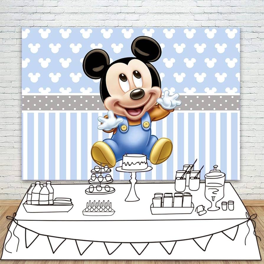 ★ミッキー様ご相談ページ★ Amazon | ライトブルー ベビーミッキーマウス背景幕 ハーフ