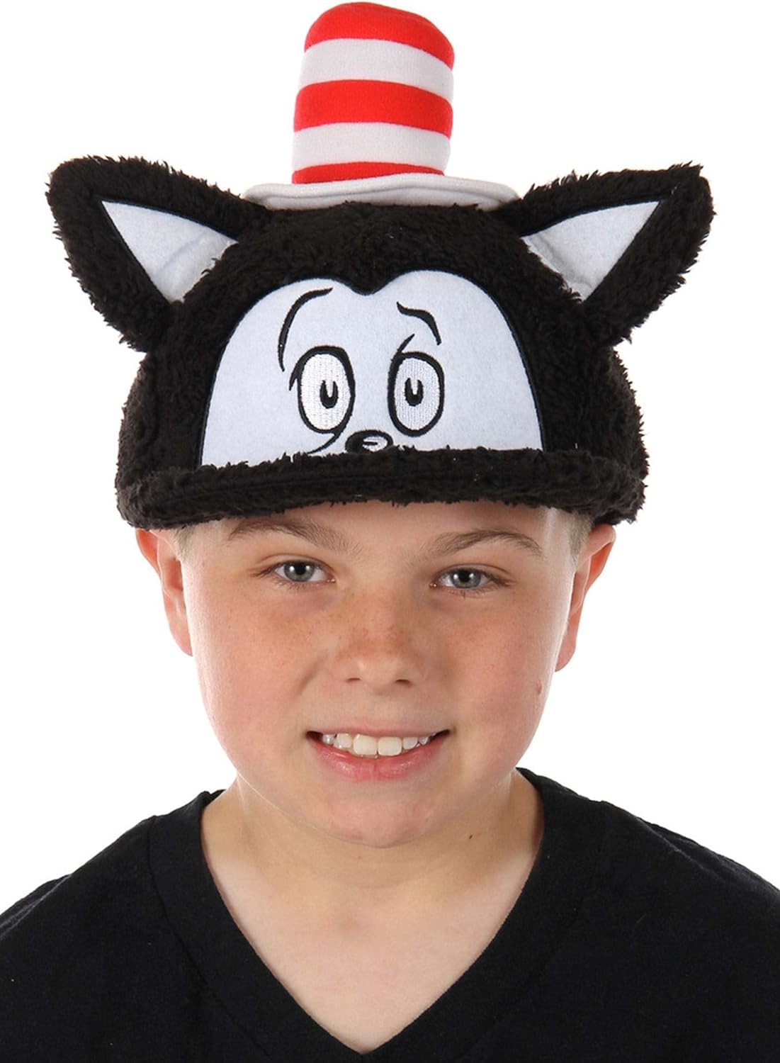 Buy Dr. Seuss Cat in the Hat Costume Fuzzy Snapback Hat Online at