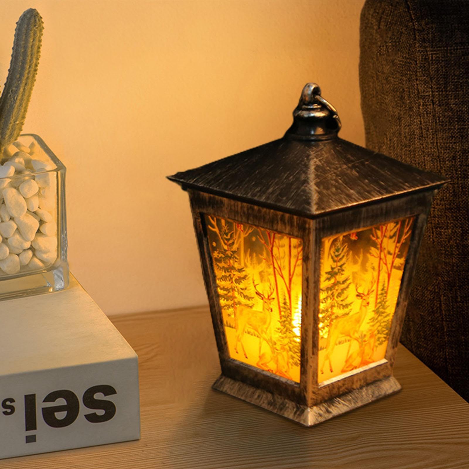 Amazon.co.jp: LED Santa Lanterns | Battery Operated Christmas LED