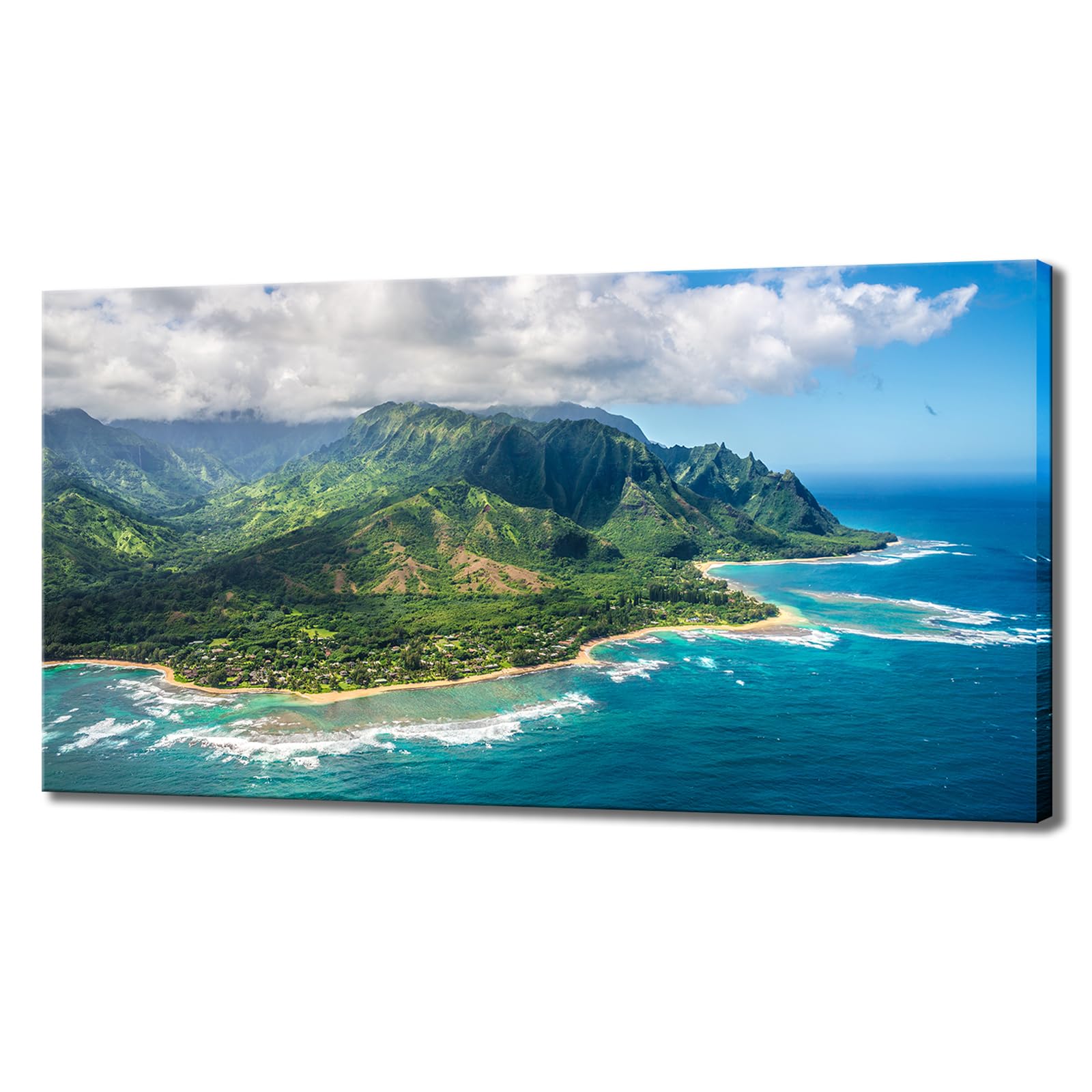 Large Wall Art Aerial View on Napali Coast of Kauai