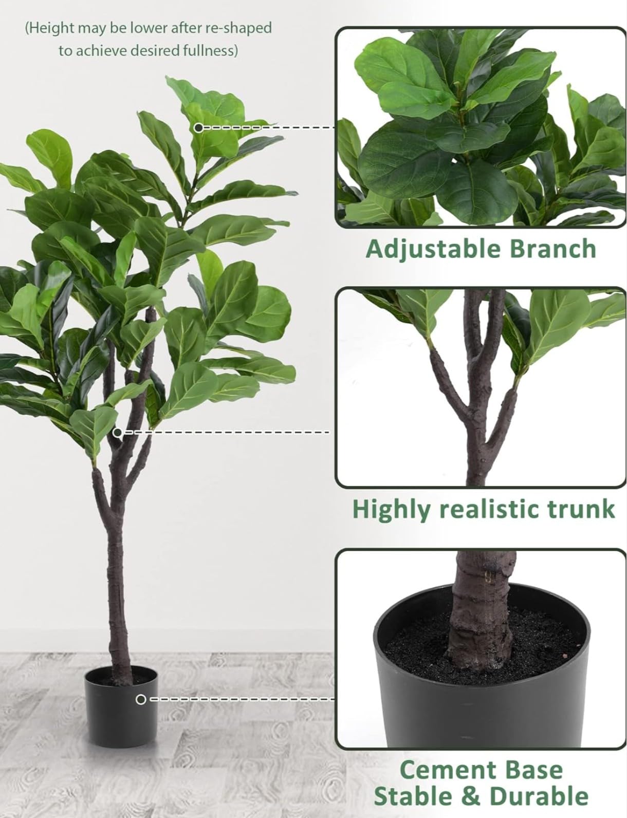 Realistic Artificial Plants with Pots - Home Decor -3
