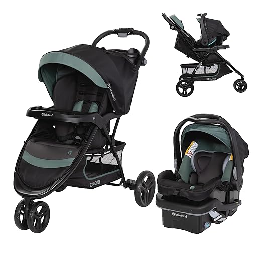 Baby Trend EZ Ride SE Travel System with Secure-Lift Infant Car Seat, Dash Sage