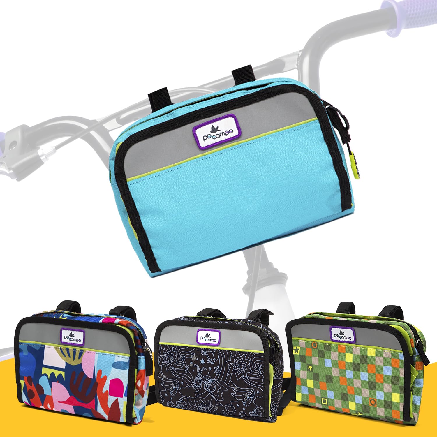 フロントバッグ　クラッチバッグ (ポカンポ / Po Campo) Po Campo Kids Bicycle Bag - Speedy Front Frame Bike Handlebar Bag