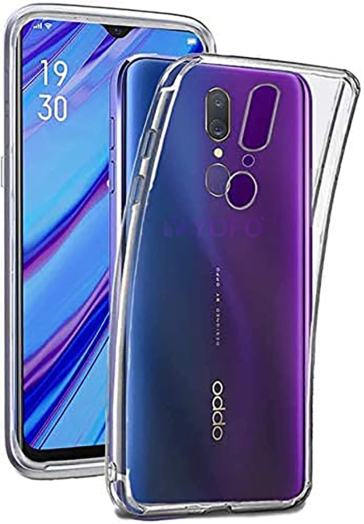YOFO Rubber Back Cover Case for Oppo F11 / A9 (Transparent) with Bumper Corner (B08LYKFB9T) Amazon Price History, Amazon Price Tracker