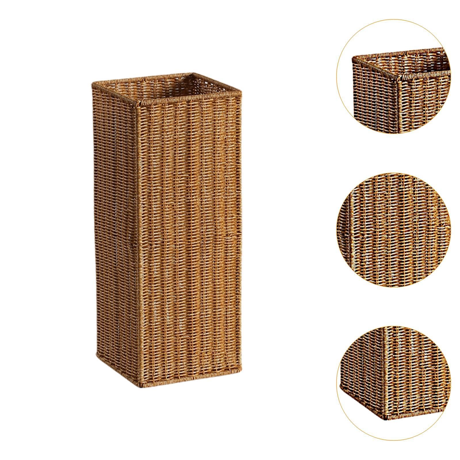 rockible Portaombrelli in Rattan Artificiale, Portaombrelli Indipendente, Moderno Organizer per La Casa, Contenitore per Ripostiglio, Appartamento, 49 Cmx20 Cmx20 Cm