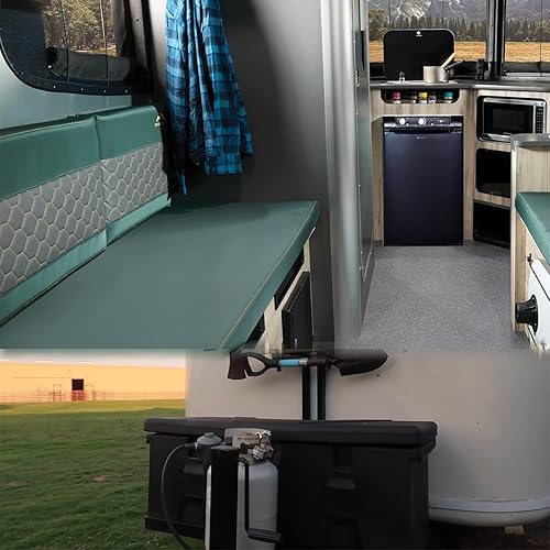 Miniatura 6 de SMETA Frigorífico de propano LPG de 12 V de 3 vías, refrigerador de 2.1 pies cúbicos para exteriores, refrigerador de gas sin congelador,