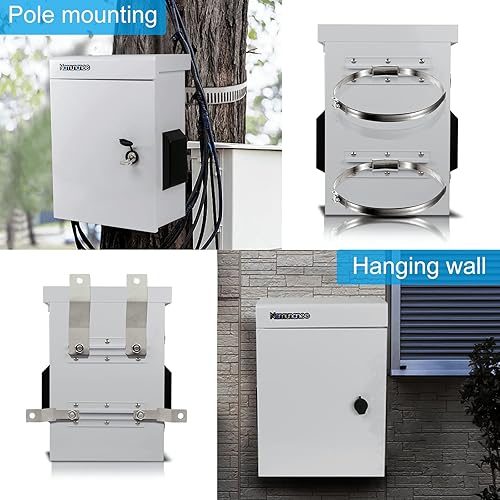 Miniatura 6 de Caja eléctrica para exteriores, placa de acero laminada en frío, viga trasera de aleación de aluminio, diseño de ventilación de una pieza, IP65