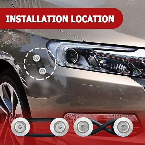 Miniatura 5 de Kit universal de cierre de liberación rápida para maletero de parachoques delantero y trasero, kit de clips de parachoques de automóvil (plateado)