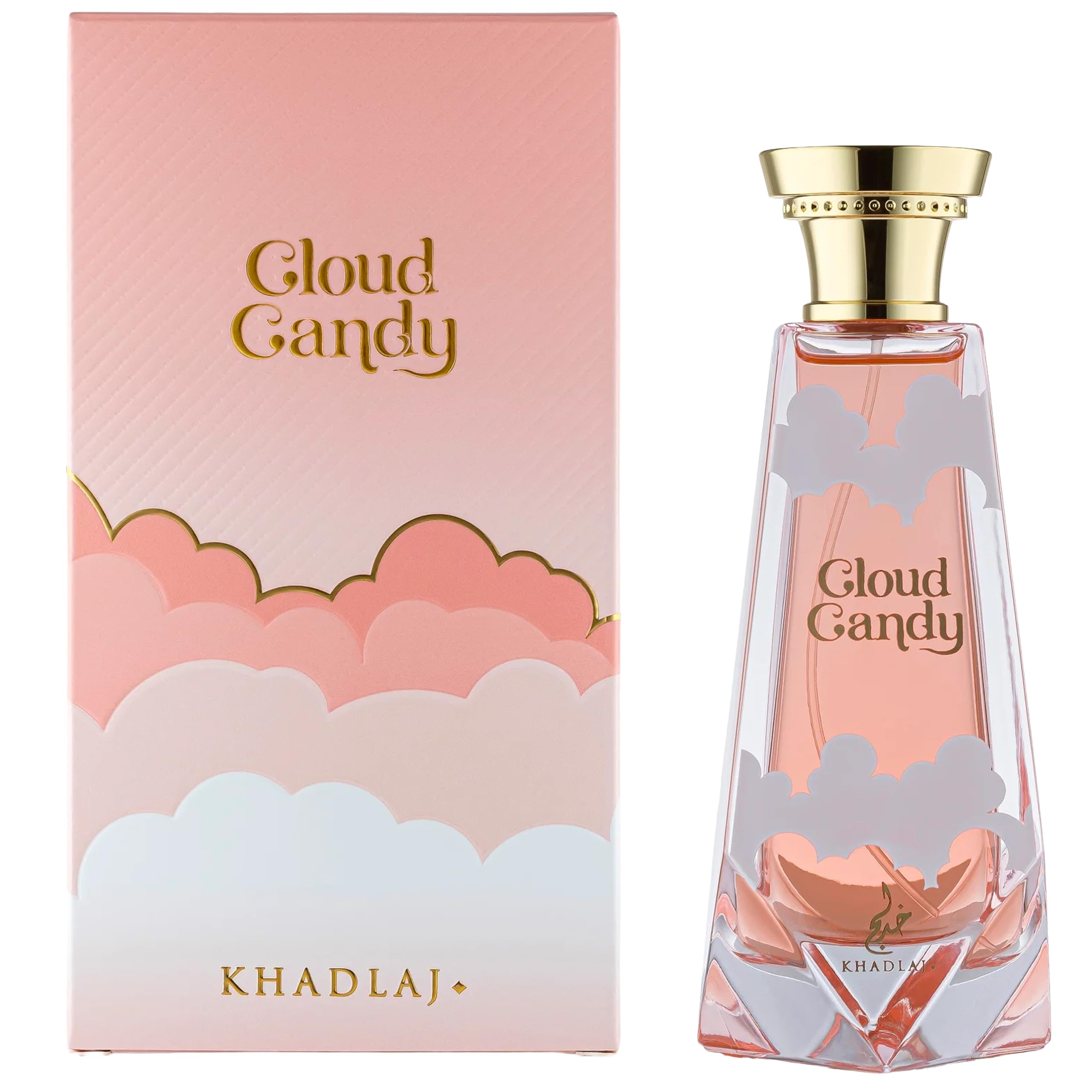 Cloud Candy 100 ml par Khadlaj - Extrait de parfum en spray - Parfum pour femme, guimauve, noix de coco, sucre, vanille