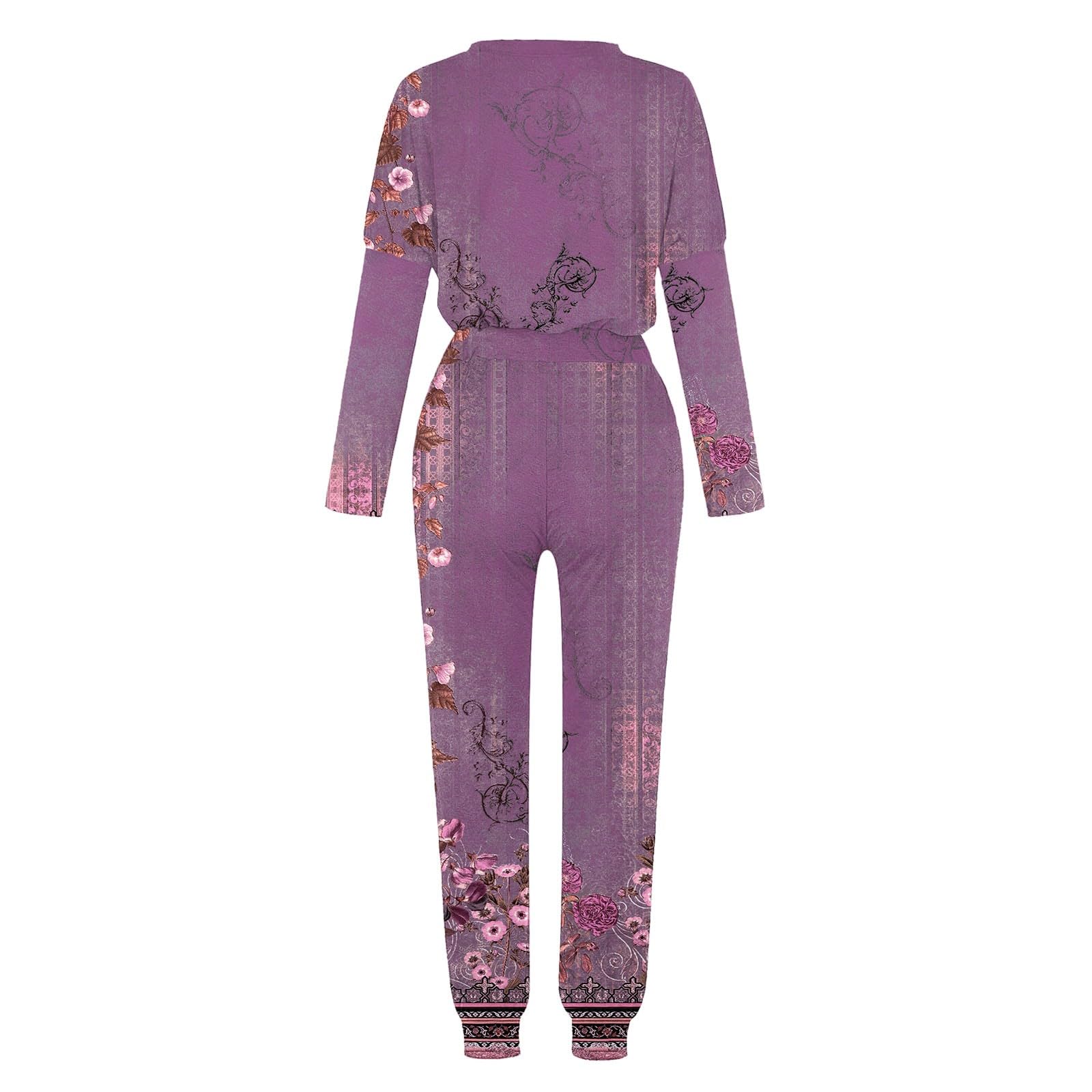 Tute Donna Da Casa Invernale Larghe Completi 2 Pezzi Pullover Felpa Senza Cappuccio E Jogging Pantaloni Set Coordinati Abbigliamento Leggera Elegante Tuta Sportivo Palestra Completino Morbida Firmate