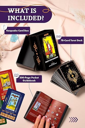 Miniatura 4 de Wyspell Tarot para aprender - Cartas de tarot con significados en ellas - Baraja de tarot para principiantes con significados en ellos - Cartas de