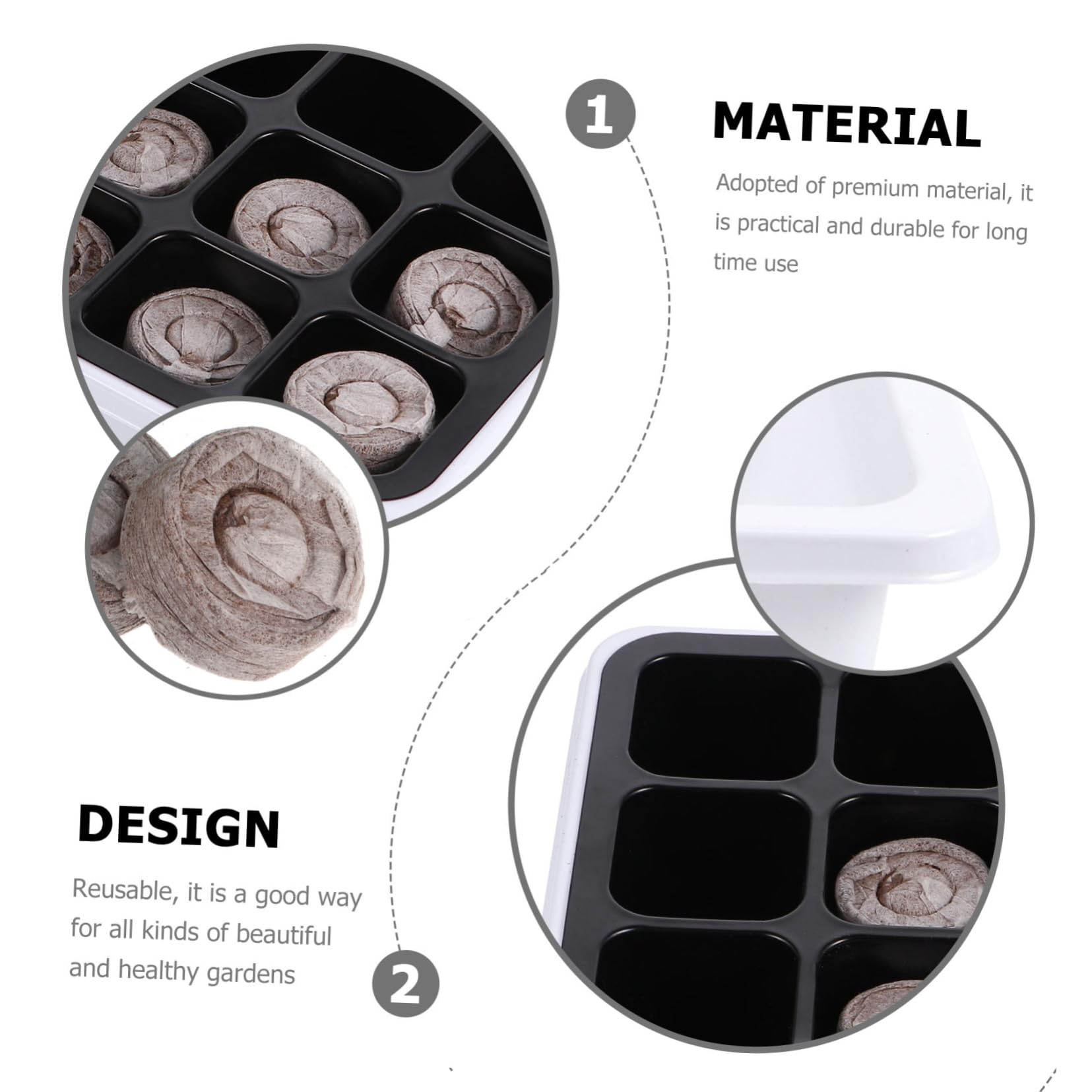 Toyvian 3 Sätze Anzuchtkasten Mit Nährstoffblock Pflanzenanzucht Tray Für Wurzelwachstum Für Garten Und Innenräume 12 Stück * 3