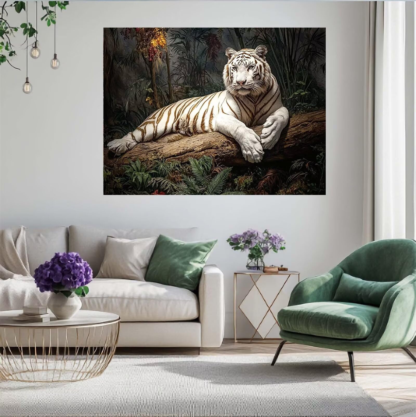 Puzzle tygrys, 6000 elementów, las, puzzle dla dorosłych, z pudełkiem na prezent, duże drewniane puzzle dla dorosłych, gra zręcznościowa dla całej rodziny, prezenty dla kobiet, 105 x 180 cm, 2025