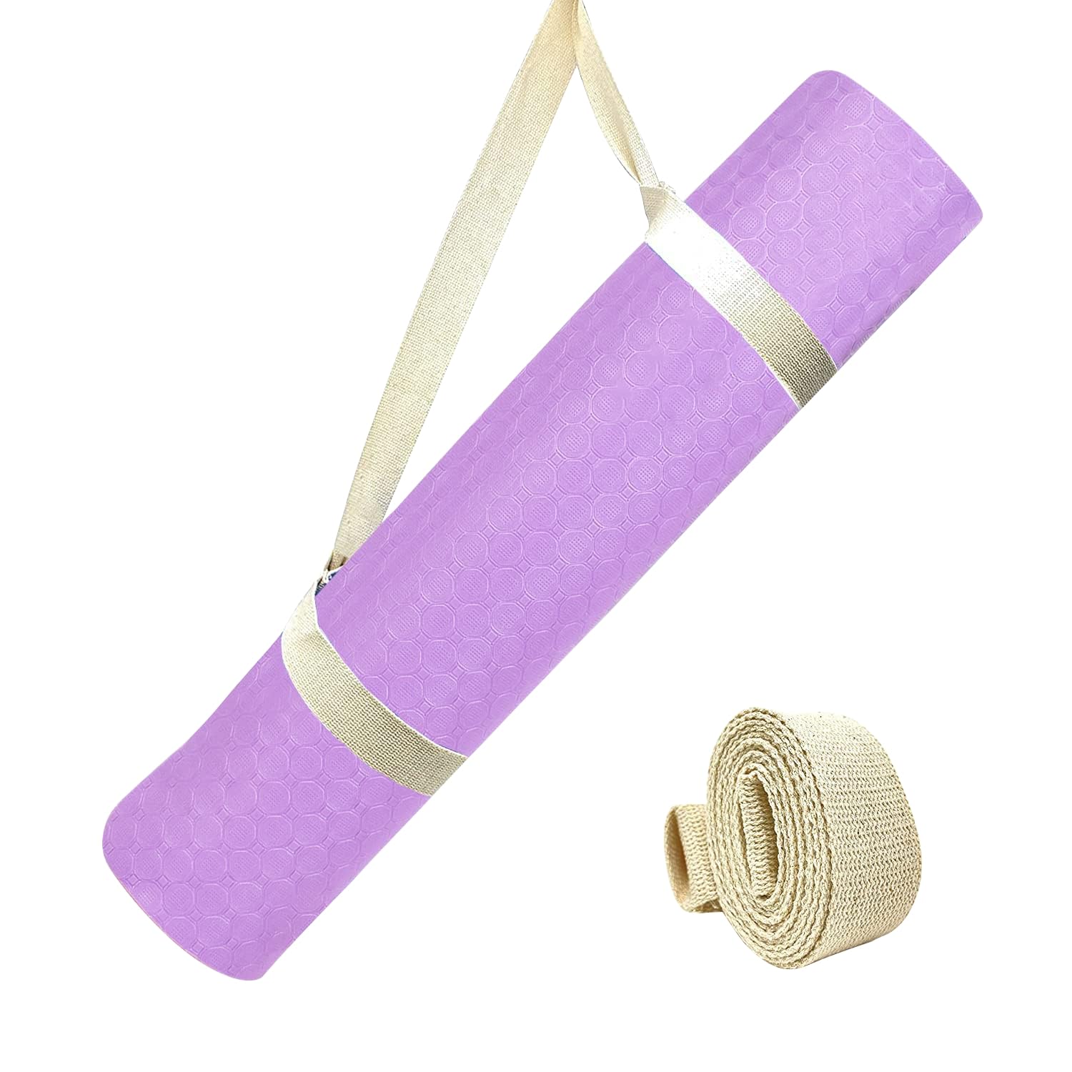 Strauss TPE Yoga Mat | Exercise Mat For Home Workout, Gym and Yoga Sessions | Anti Slip Gym Mat | Workout Mat For Men, Women and Kids | Yoga Mat With Carry Strap | Thickness: 4MM,(Purple) (B09TGVB6GM) Amazon Price History, Amazon Price Tracker