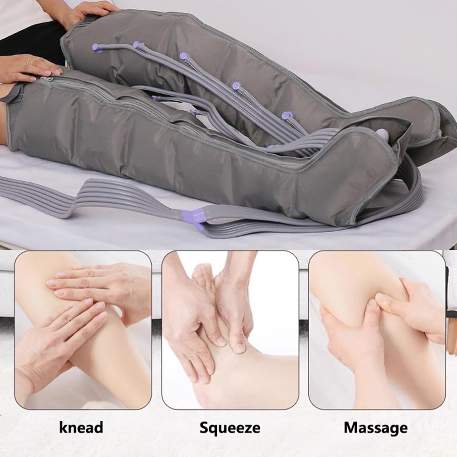 Massaggiatori elettrici per Piedi, Gambe, Braccia, Vita, Set per drenaggio linfatico, apparecchiatura per pressoterapia per Tutto Il Corpo per rilassamento e circolazione sanguigna