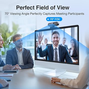 EMEET NOVA 1080P Webcam with Microphone, Auto Focus, 96View Web Camera | Dual Mics for Laptop/Desktop, Plug & Play USB Streaming Computer Camera for Conference/Calling/Teaching/Gaming