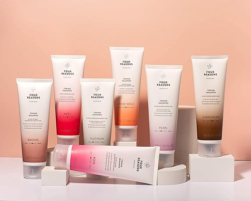 Miniatura 7 de Four Reasons Color Mask Champú tonificante marrón chocolate 8.5 onzas líquidas y tratamiento tonificante 6.8 onzas líquidas  Paquete  VEGANO, libre