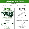 LATERN 6Pcs Greenhouse Hoops for Raised Beds, Adjustable Garden Plant Grow Tunnel Hoop Frame, 24Pcs Hoop Pipes with 18Pcs Connect Tubes, 18Pcs Clamps - for Plastic Film Shade Cloth Anti-bird Net Cover