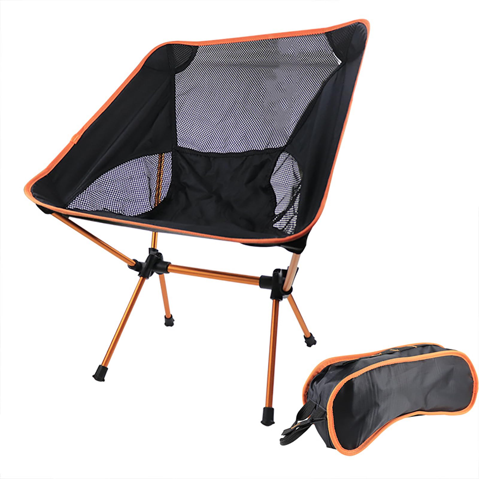 ROSEBEARFolding Camping Chair, Lightweight Camping Chair, Compact Portable Folding Chair with Carry Bag, Compact Beach Chair or Outdoor, Travel, Hiking, Camp, Fishing, Picnic