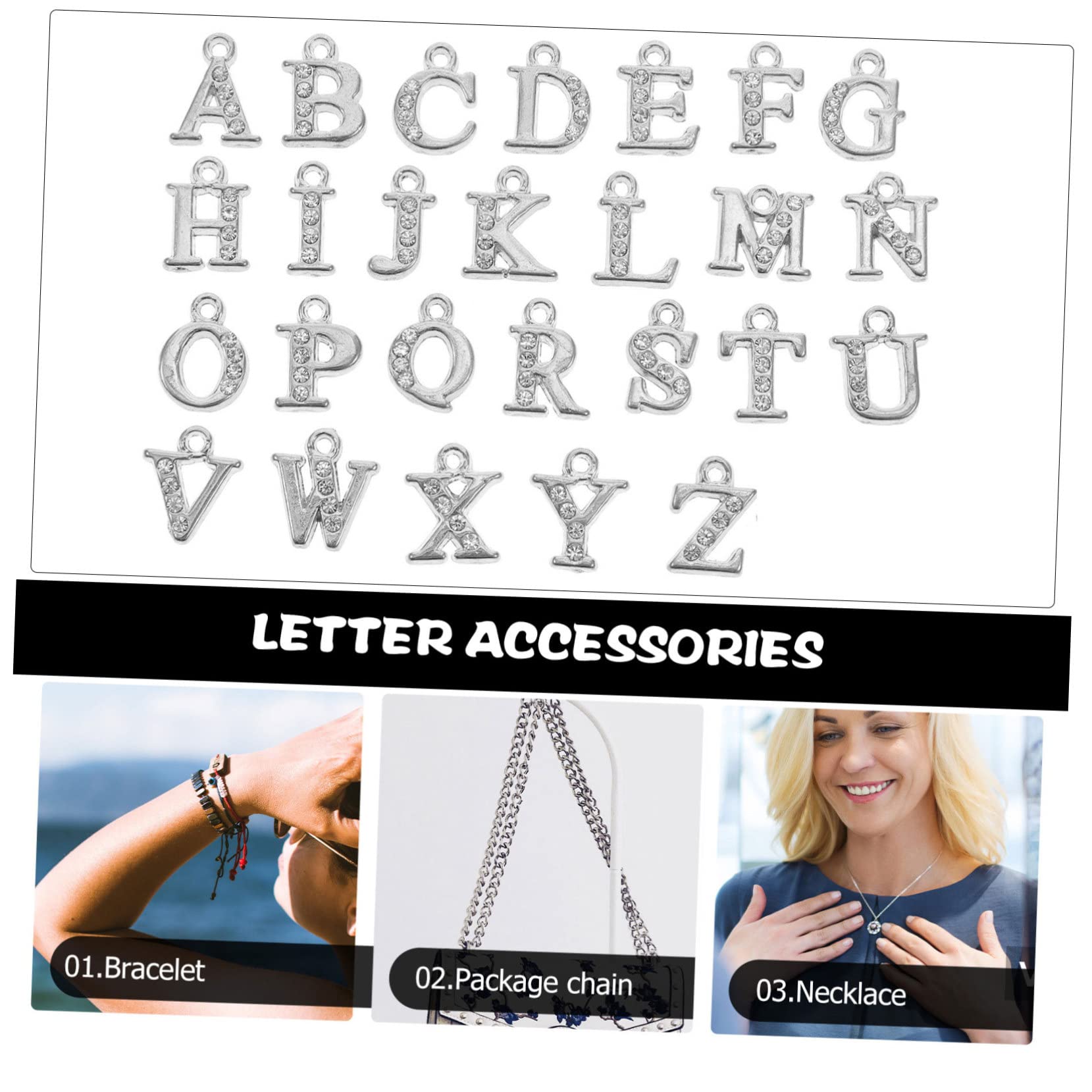 ciondolo lettera ciondoli con lettere di strass ciondoli per gioielli collane fai da te braccialetti personalizzati con lettere per la creazione di gioielli lega