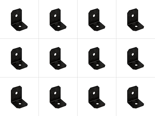 Simpson Strong Tie APVA4 Outdoor Accents® Avant Collection™ ZMAX®, negro con recubrimiento en polvo en ángulo de 90° para 4X, paquete de 12