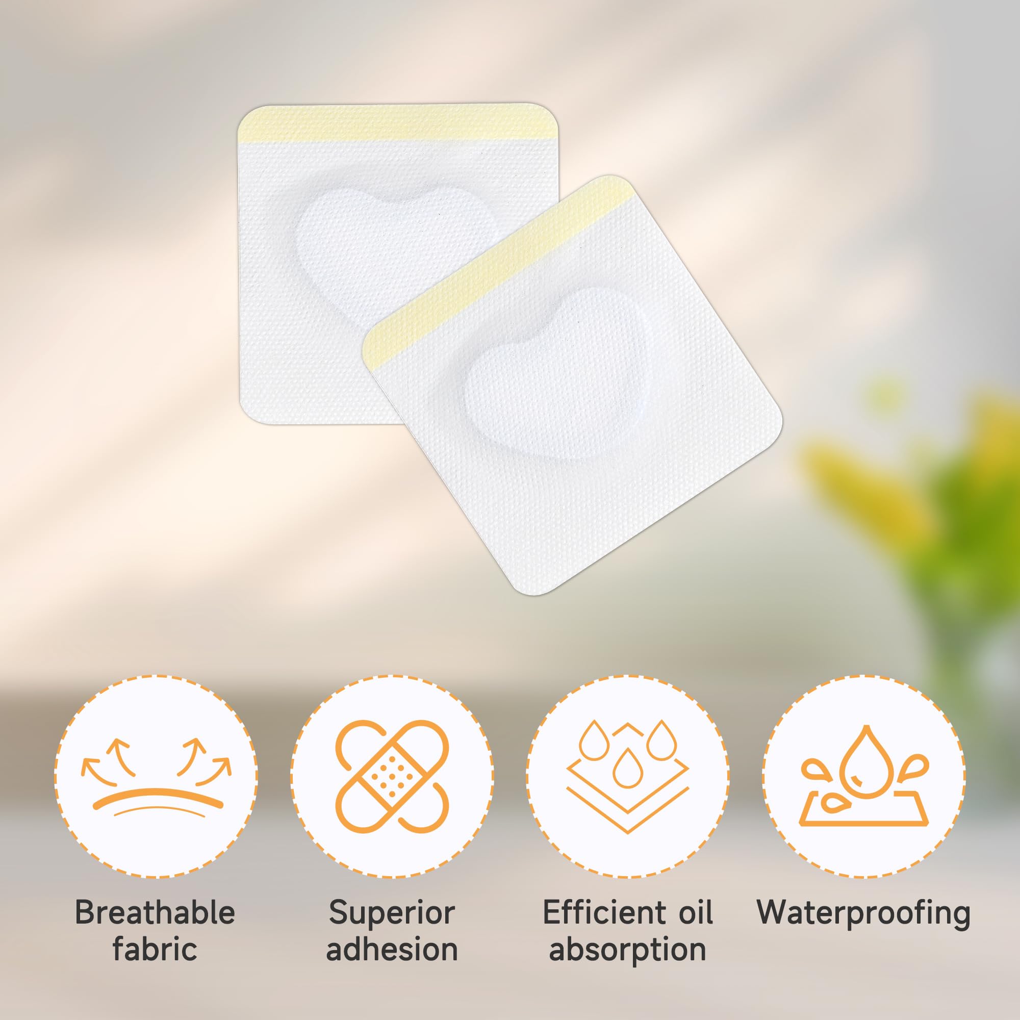 30Pcs Castor Oil Pack Wrap for Belly Button, Muscle Magnetic Patch Magnet Therapy, Self-Adhesive, Highly Absorbent Castor Oil Wraps Patch Pads Heart Shape?Oil are Not Include