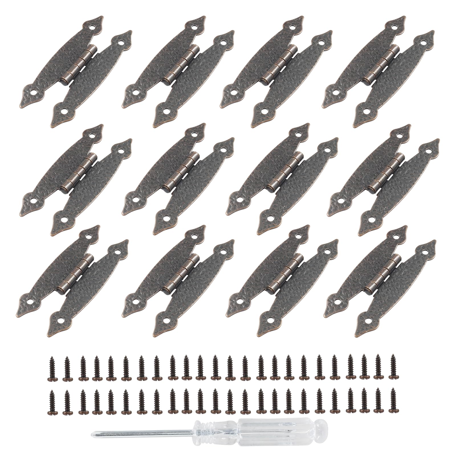 Black H-Shape Cabinet Hinges - 12 Pack -10