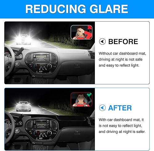 Vista 103 de Autorder Alfombrilla para tablero de instrumentos para Toyota 4Runner 1990-1995, accesorios para camioneta, cubierta de salpicadero, alfombrilla