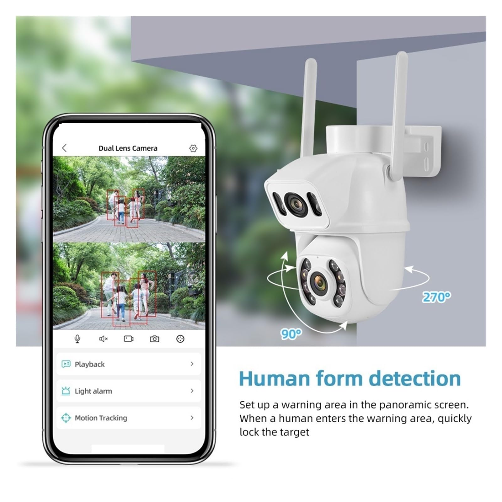 Systemy kamer CCTV, 2K 4MP 6MP Full HD 8CH bezprzewodowy NVR bezpieczeństwo IP kamera zestaw do organizacji nadzór zewnętrzny rejestrator wideo CCTV(None,2PCS 6MP Dual Lens)