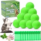 Cat Deterrent Outdoor, Natural Peppermint Oil Cat Deterrent Outdoor Indoor, Keep Cats Out of Yard Permanently, Keep Cats Off Lawn, Garden, Furniture, Mulch & Flower, Keep Cats Away, 10 Pack (Green)