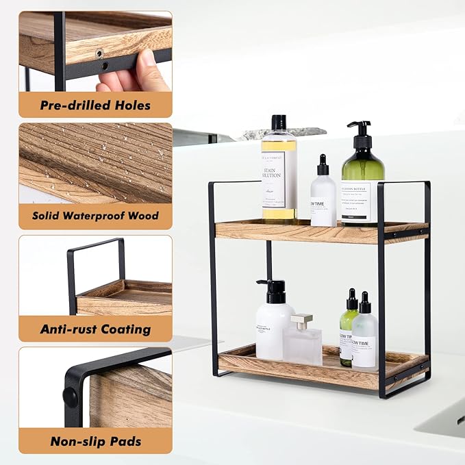 Organizador de Baño Giftacity 2 Niveles, Estante para Encimera miniatura 5