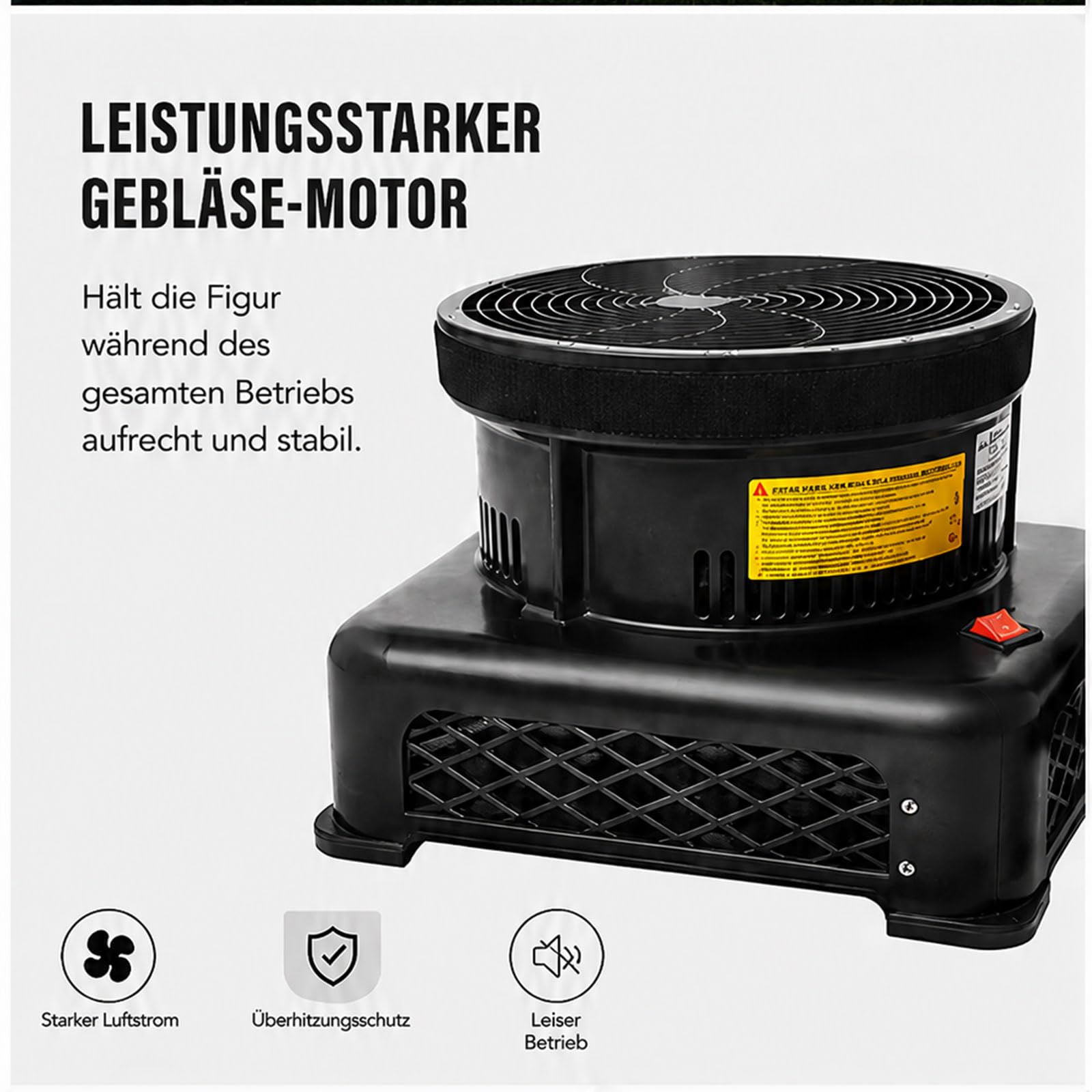 OUKANING Aufblasbarer Schlauchmann 3m mit Gebläse 550W Aufblasbarer Lufttänzer Wacky Waving Air Dancers Luftfiguren Tänzerschlauch für Festivalwerbung