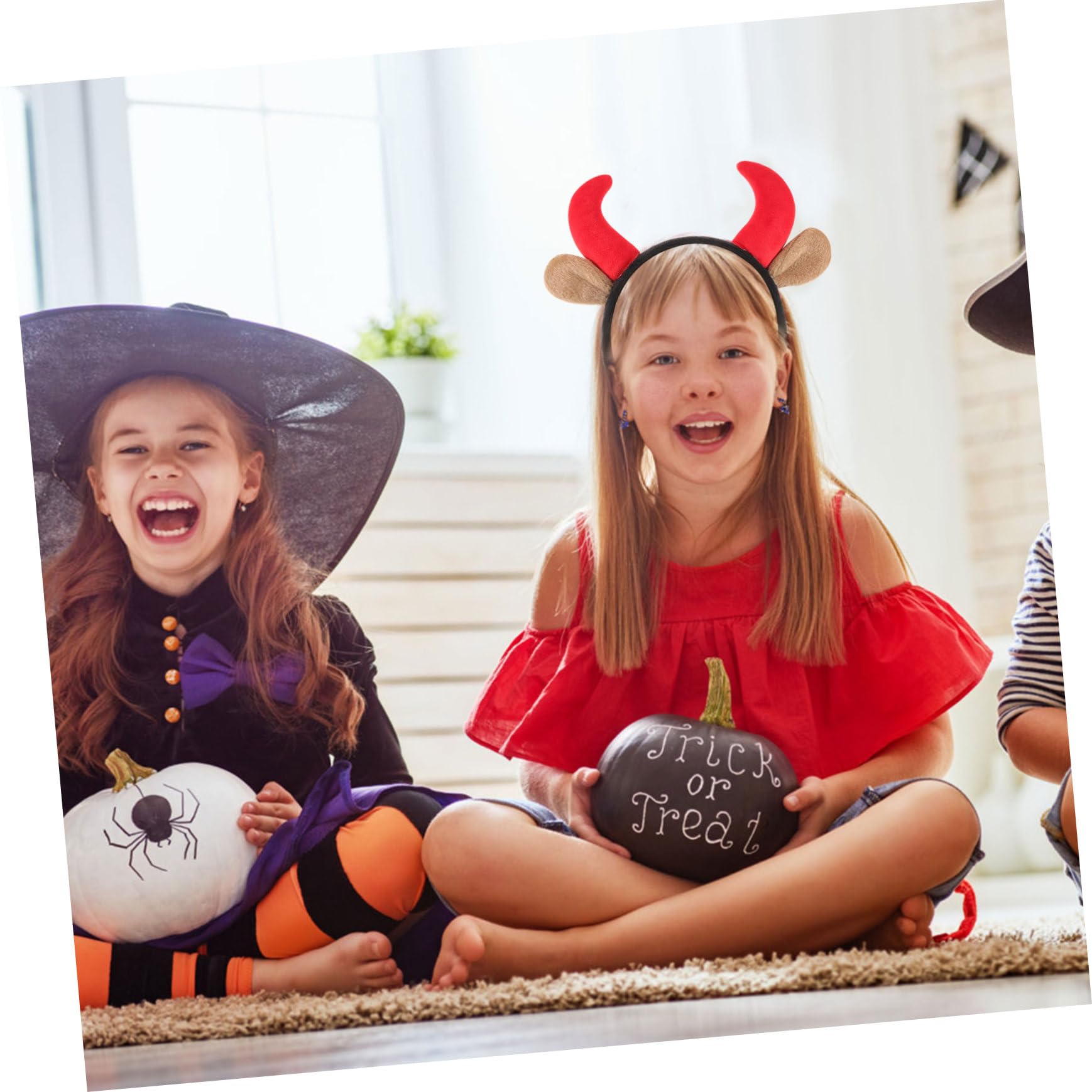 SHERCHPRY 12pezzi Corna Di Halloween Con Fasce Per Accessori Per Travestimenti Decorazioni Per Feste e Cosplay Disponibili Scuro