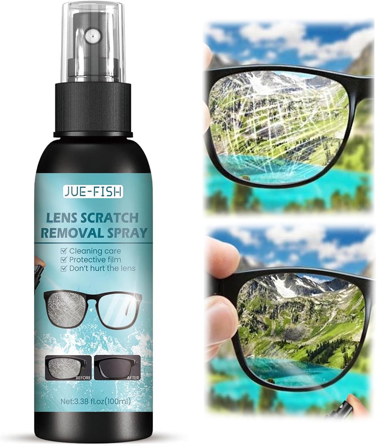 Lens Scratch Removal Spray, Eyeglass Windshield Glass
