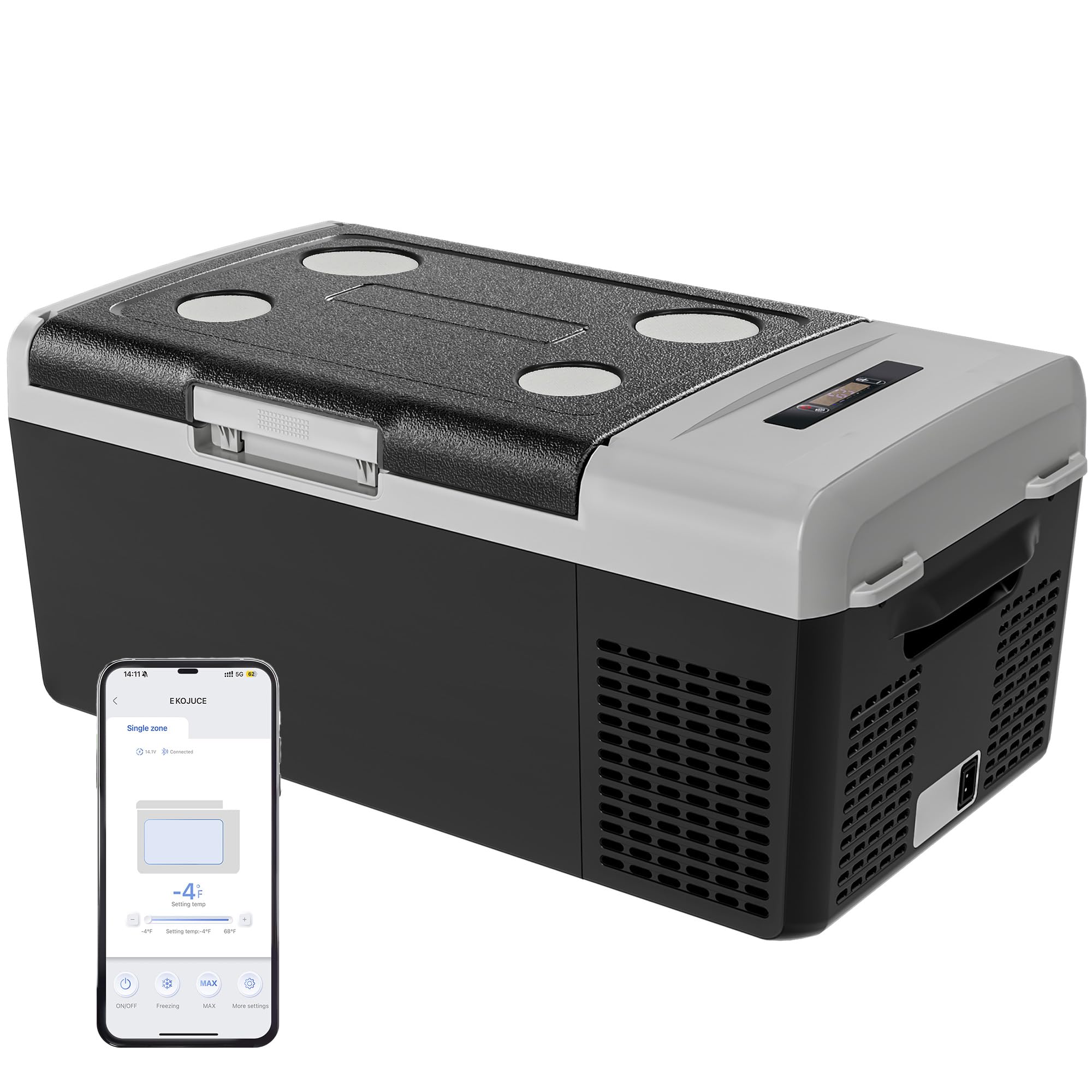 EKOJUCE 12V Refrigerator 17QT Portable Freezer