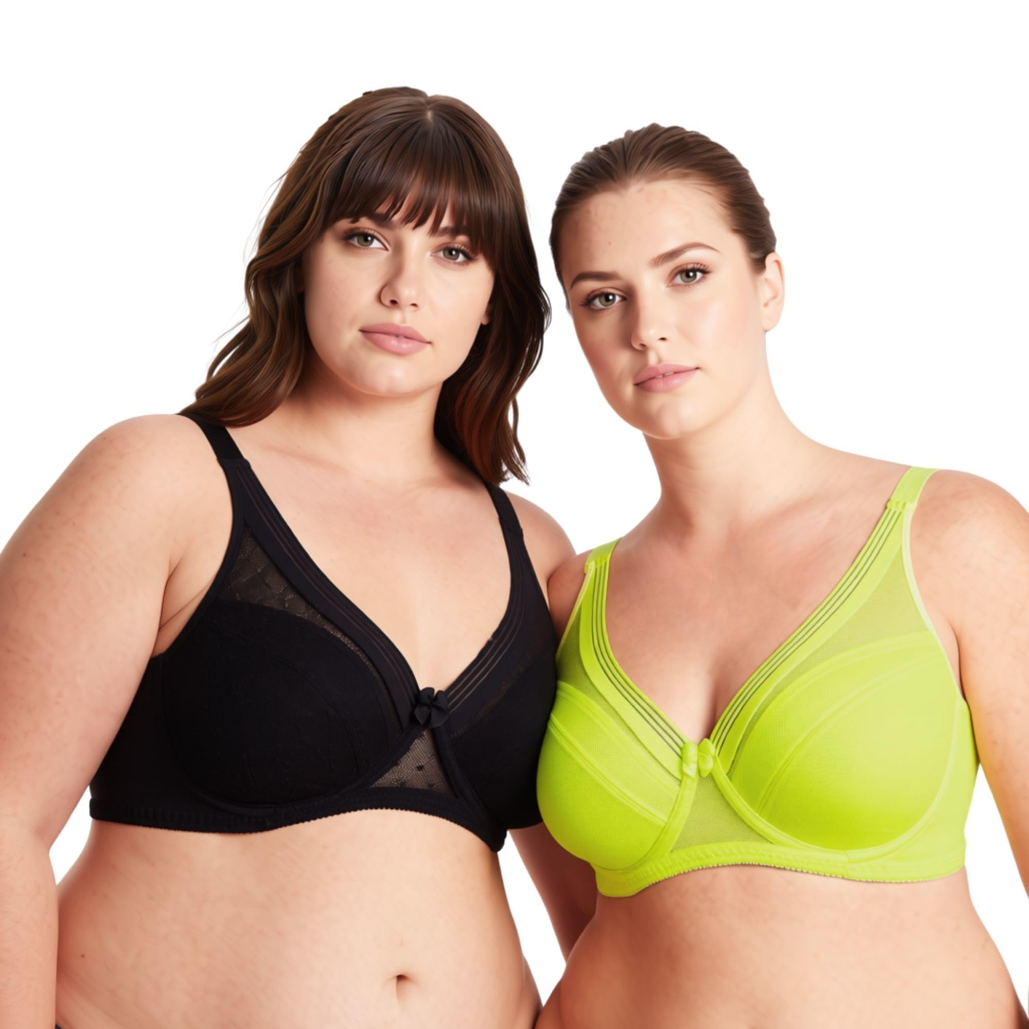 Curve Muse Reggiseno a Copertura Totale con Ferretto Sfoderato per Taglie Forti da Donna