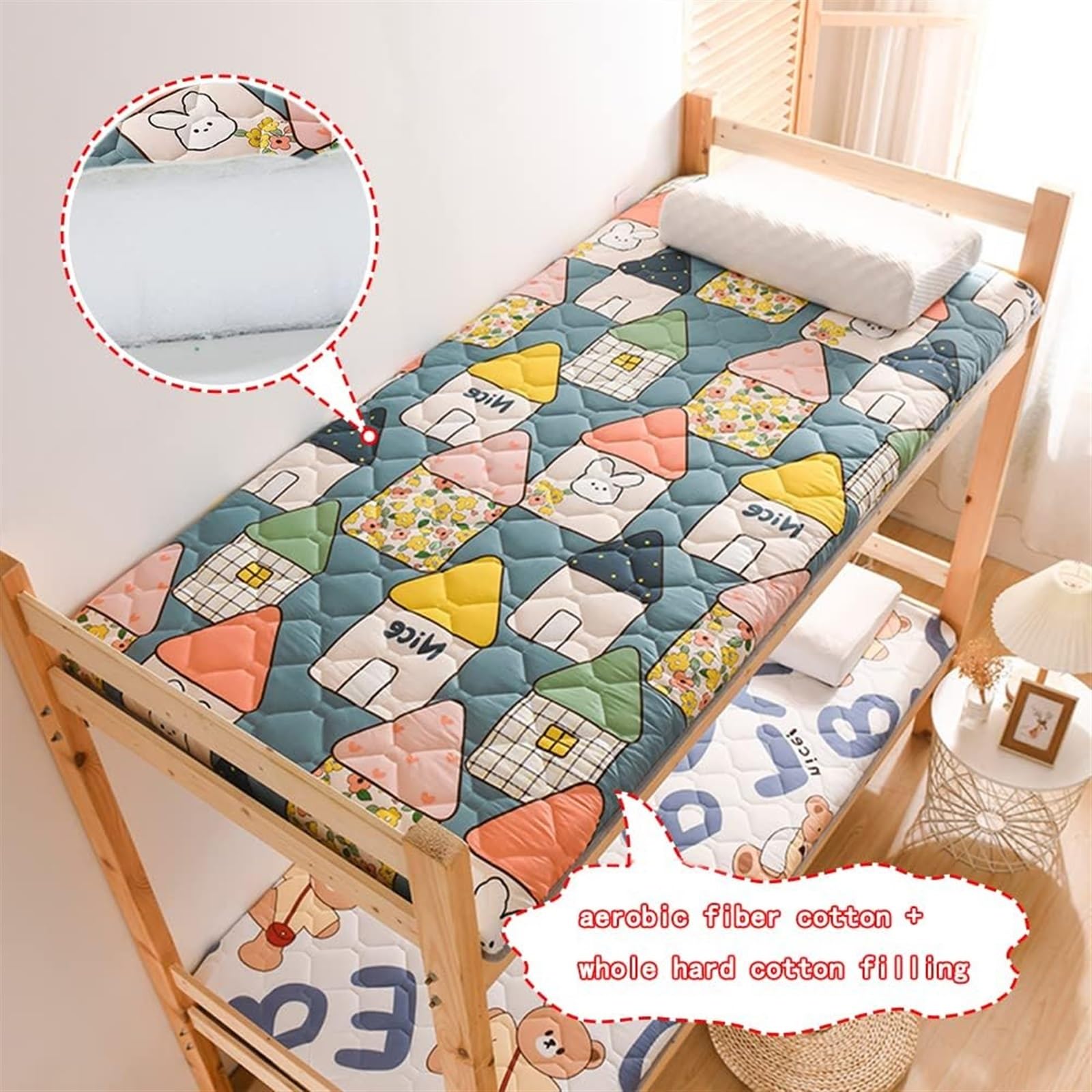 Futon Pieghevole Matrimoniale Singolo In Velluto – 90x190 Cm, Tappetino Da Viaggio E Letto Ospiti, Morbido E Lavabile