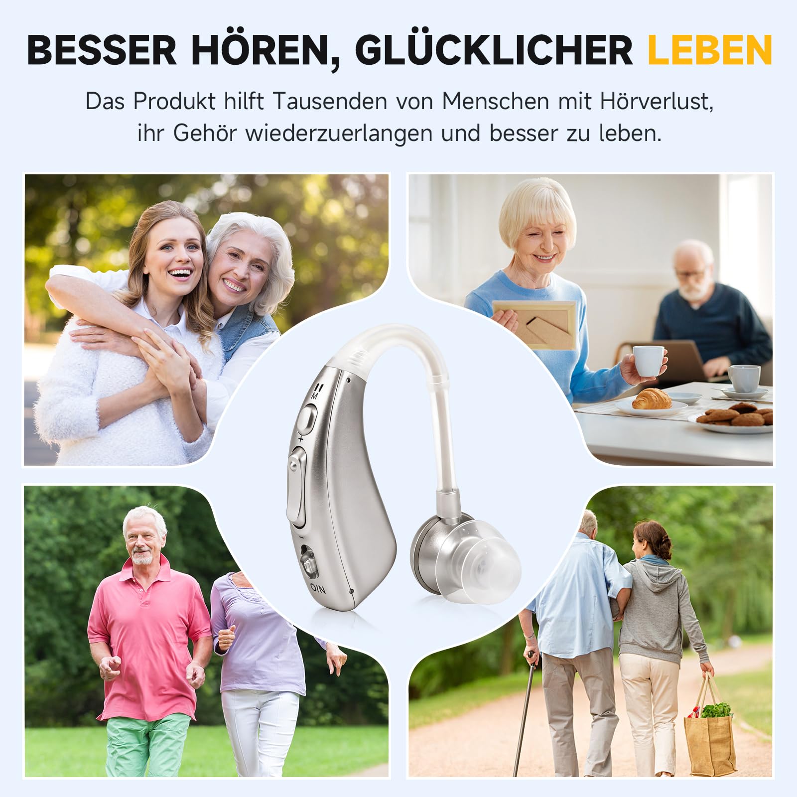 Britzgo-Gerät – digitale Geräuschunterdrückung, 4 Audiomodi, einfache Bedienung, ladbar über USB-C (Silber)