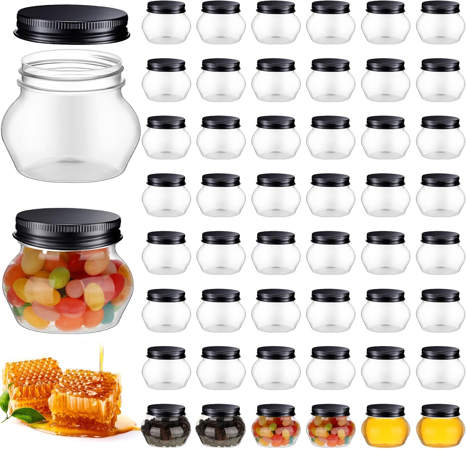 4 Oz Clear Plastic Jars With Lids Bulk