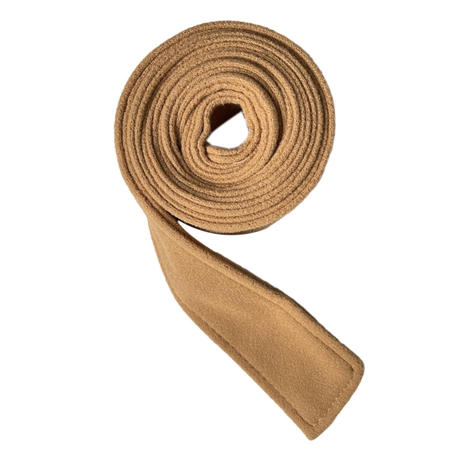 URJIX™ Women Woolen Overcoat Waist Belt Wide Waist Belt for Travel Commuting Street Khaki-image-45