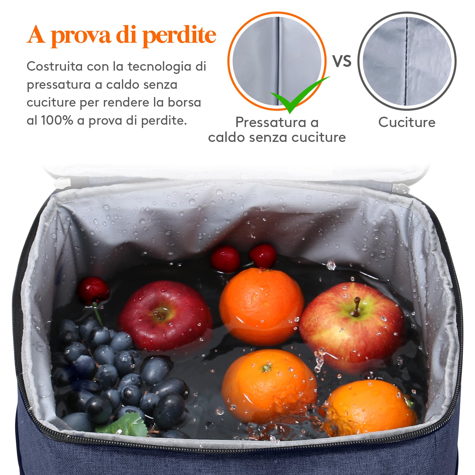 Lifewit Zaino Frigo Termico 26L (34 Lattine), Grande Borsa Frigo Zaino Portatile, Cestini e Panieri da Picnic, Zaini Termica porta Pranzo per Mare, Spiaggia, Viaggio, Campeggio, Blu Scuro