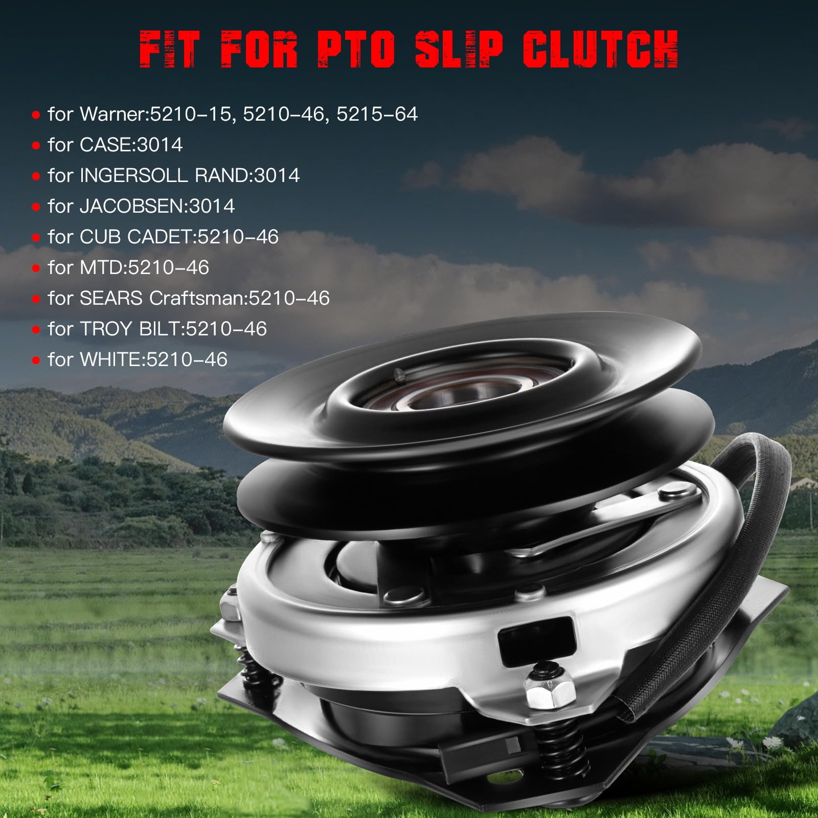 GDSMOTU New Electric PTO Clutch 142600 108218X Compatible for Cub Cadet/MTD/Troy Bilt/White: 717-0949, 717-1434, 917-0949, 917-1434; for Warner: 5215-51