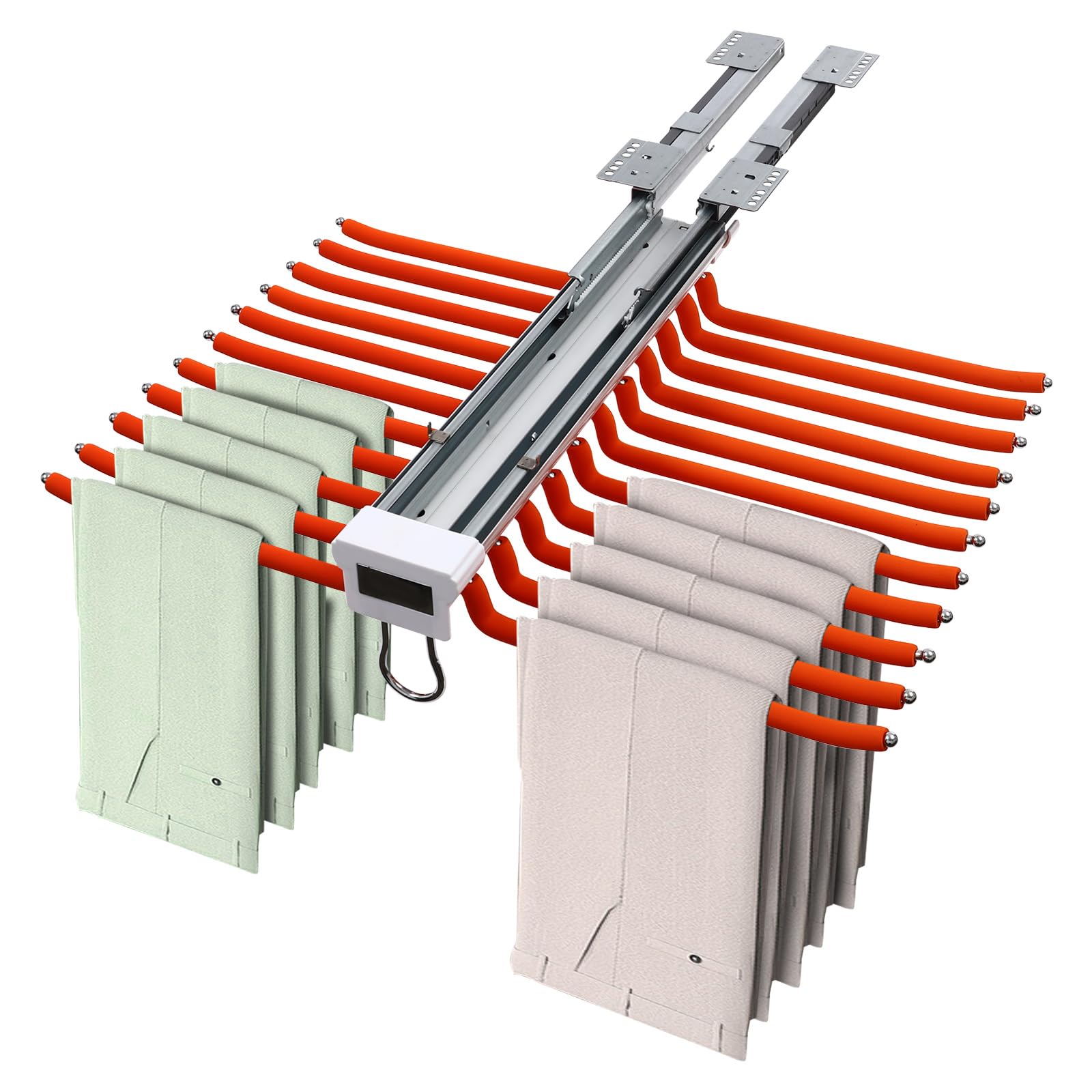 Organizador de armario expandible con perchero resistente, capacidad de 15 kg, 22 barras para colgar, perfecto para camisas, vestidos y soluciones de almacenamiento que ahorran espacio.