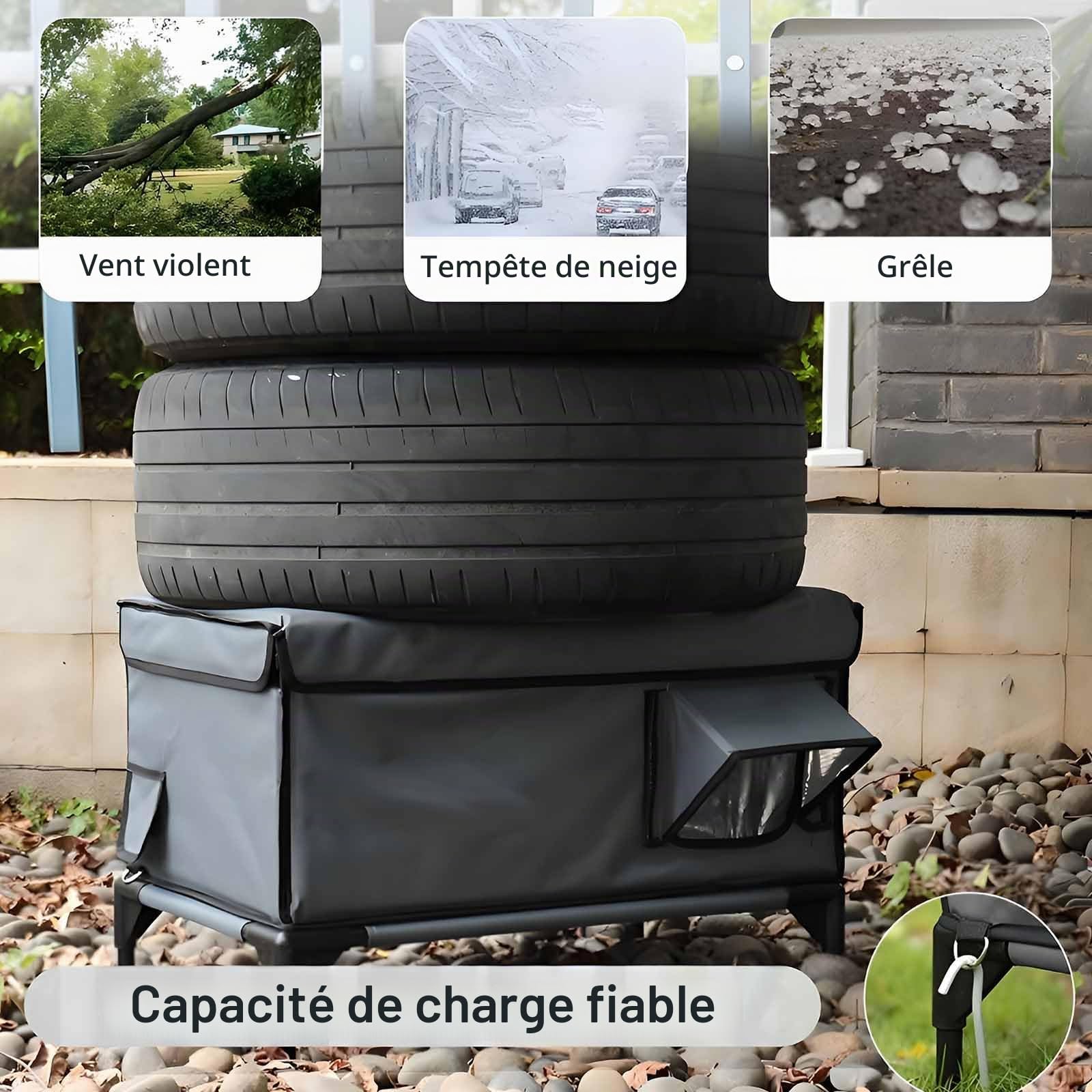 Abris de Chat extérieur isolés avec Sorties, Maison de Chat chauffée extérieure hivernale, abri isolé entièrement isolé pour Chats L