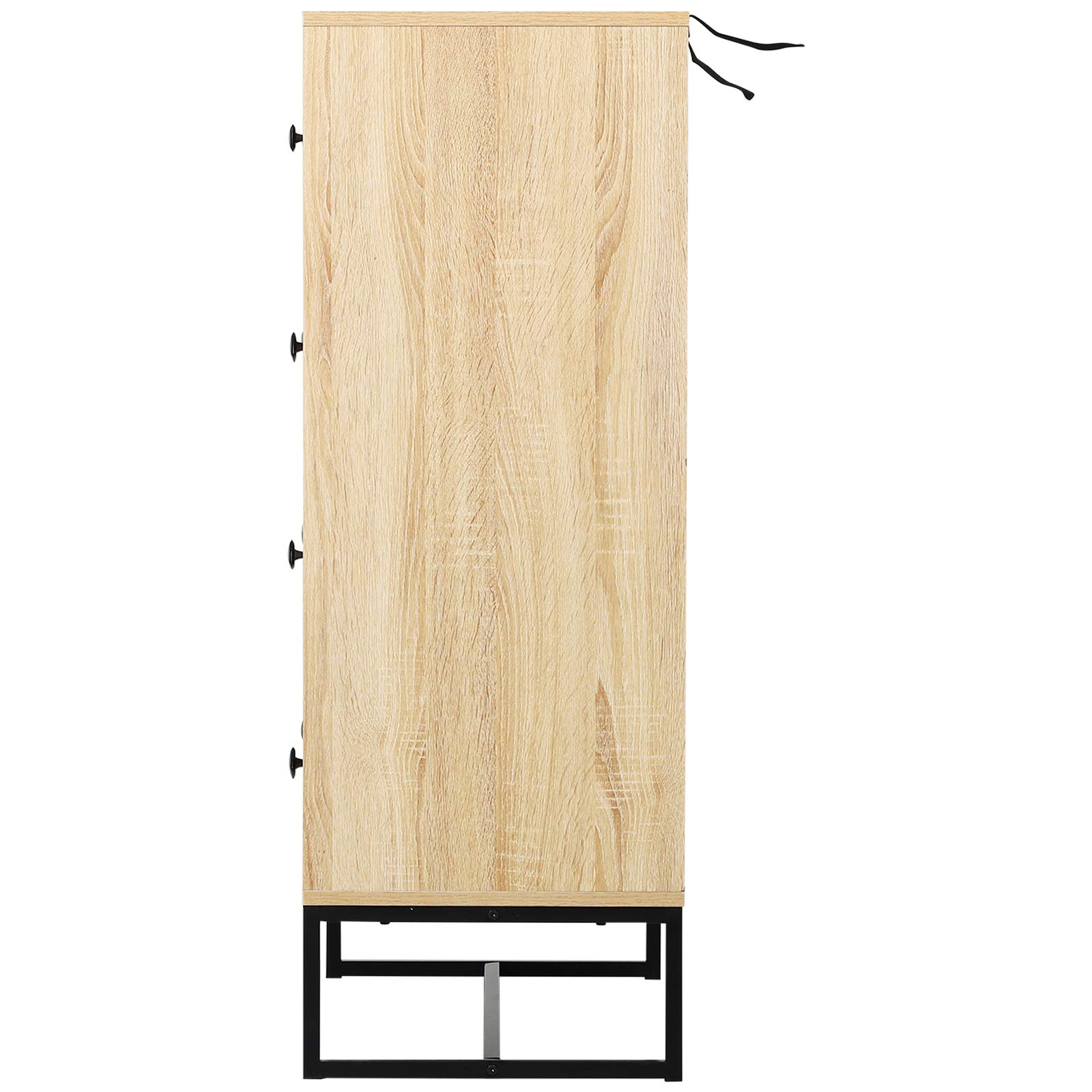 HOMCOM Armario Auxiliar Cómoda Cajonera 5 Cajones 80x39,5x110cm | Mesilla de Noche, Organizador, Almacenaje, Oficina