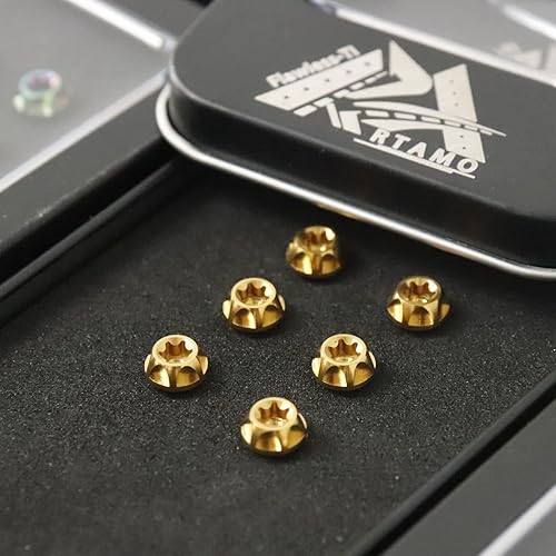 Tornillos de titanio CNC Racing Kit de pernos para parabrisas M4×10mm para Ducati Panigale V4 (dorado)
