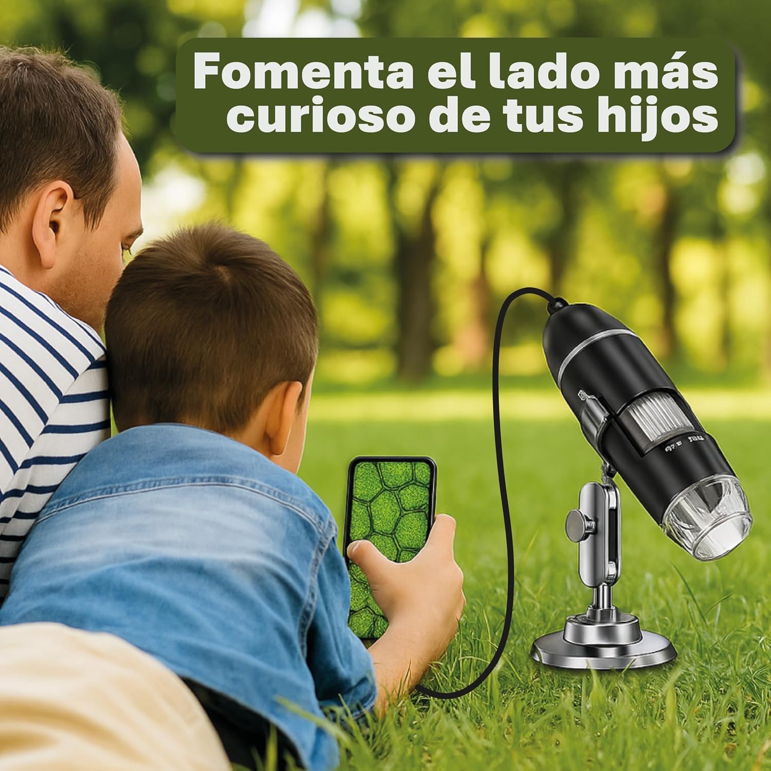 Microscopio Digital USB 3 en 1. Compatible con PC, Android y Tablets. Microscopio Digital de Mano 1600X 200W. Microscopio portatil para Soldadura e inspeccion Industrial